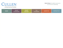 Tablet Screenshot of cullenfdn.org